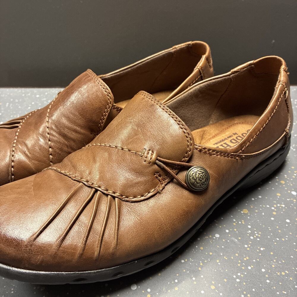 Cobb Hill Womens Brown Leather Slip On Loafer Shoes Size 8 M Lightweight Comfort